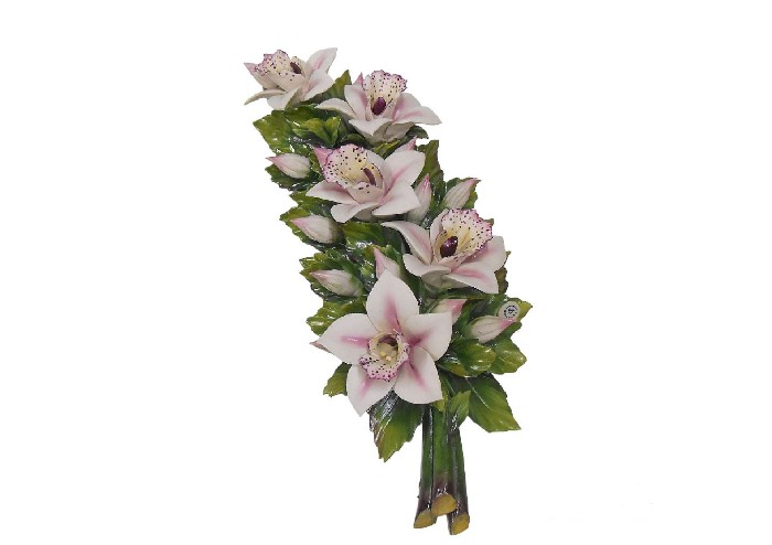 Tralcio di rose decorativo in bronzo per lapidi - Medio-piccolo (lato